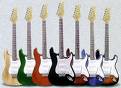 many electric guitars